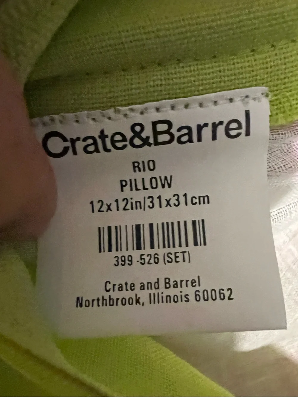 Crate & Barrel vintage Sangria/Picnic 12x12 decorative pillow covers -set of 2